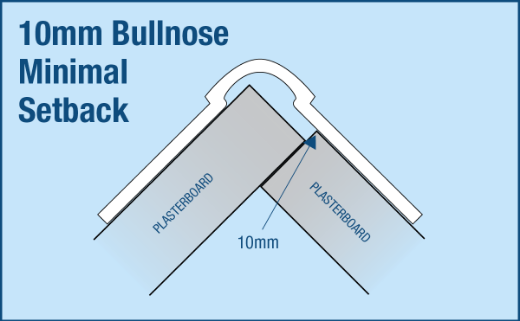 Picture of 10mm Bullnose 90º External Corner Bead Trim-Tex