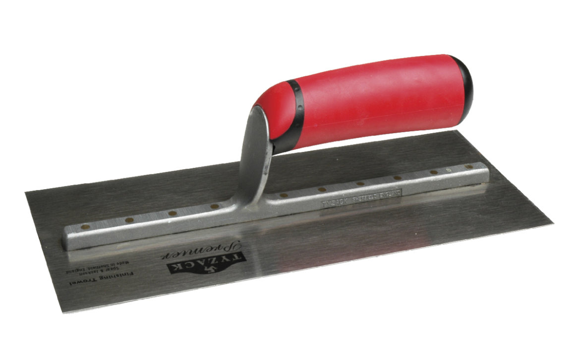 Picture of Straight 280mm Trowel Rubber Handle Carbon Steel Tyzack