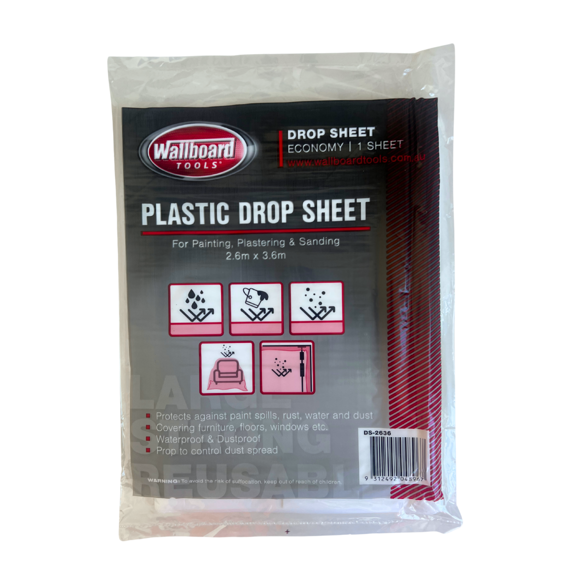 Picture of Drop Sheet Plastic Economy 2.6m x 3.6m WBT